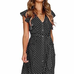 Black & white polka dot dress size 8/10